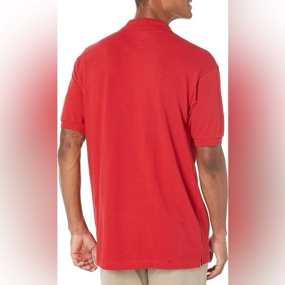 NEW! DICKIES Mens Solid Red Short Sleeve Performance Polo Shirt - Picture 2 of 12
